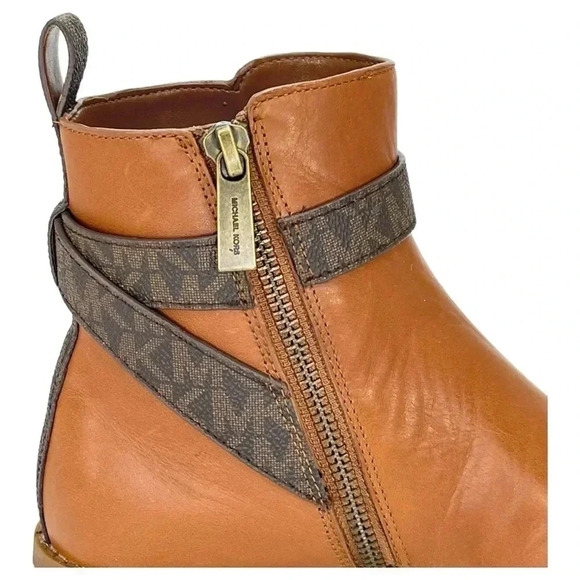 Michael Kors Farrah Saddle Leather Womens Ankle Boots Size 5M - Picture 8 of 13